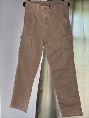 American Eagle Outfitters Tan Cargo Pants with Button Flap Pockets